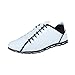 Produktbild Mode Sportschuhe HerrenHerren Low-Top Moderne Lässige Herren Sneaker New Style Fashion Men Casual Leder Bequeme Breathable Turnschuhe Flache Schuhe (EU:42/CN:43, Weiß)
