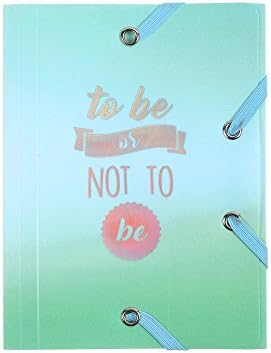 Candy Blue Polypropylene Elasticated Folder 3 Flaps 12x16 cm – To Be Or Not To Be