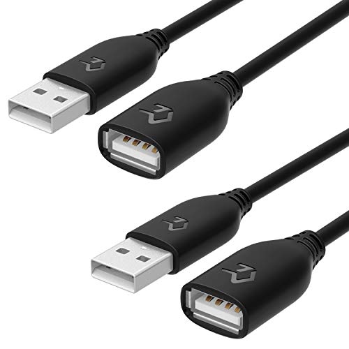 Rankie C  ble d extension USB 2 0  Lot de 2  Noir  1 8 m 