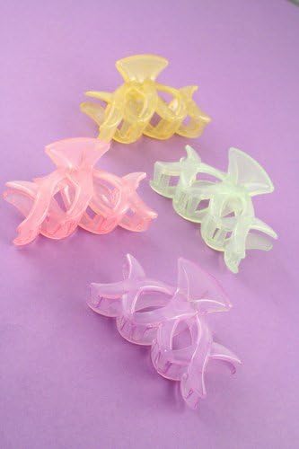 Pink kriss Cross Plastic Hair Clamp IN8183