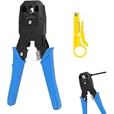 AEE&reg; 4&rsquo;&uuml; 1 Arada CAT5 RJ45 RJ11 RJ12 Ağ Kablo Sıkma ve Soyma Pensesi + Kablo Sıyırıcı Seti | Network Crimping Tool &ndash; Telefon 