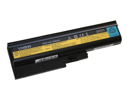 vhbw Li-Ion Akku 4400mAh (10.8V) schwarz für Notebook Laptop IBM Lenovo ThinkPad T500, T60, T61, T61i, T61p, W500 wie 40Y6795, 40Y6797, 40Y6799.