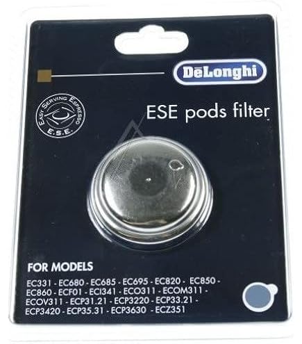 Filtre Crème Delonghi Pour Café En Poudre Ou Dosettes ESE - 1 Tasse + 2 Tasses - Compatible EC155, ECO310, EC410