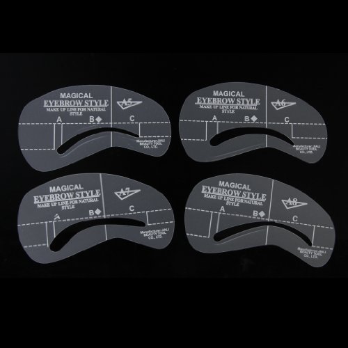 24 Stück 6 Sets Augenbrauen Schablone Augenbraue Pflege Gestaltung Vorlage Make-up   Schönheit Werkzeug - 3