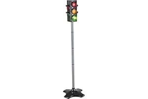 CUCUFA Traffic Lights for Kids, 49'' Tall Traffic Light Toy, Stop Light Lamp, Simulation Road Light, Crosswalk Model Toy, Railway Light for Kids, Traffic Light Safety