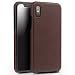 Produktbild iPhone X Lederhülle, iPhone X Ledertasche, Bestsky iPhone 10 Hülle Echte Leder Schutz Tasche Fall Ultra Dünn Backcover Kalbsleder Schutzhülle für Apple iPhone X/10, Dunkelbraun