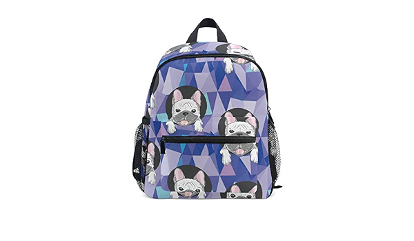 QMIN - Zainetto per bambini con motivo geometrico a forma di cane e  bulldog, per bambini e bambine : Amazon.it: Valigeria