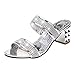 Produktbild Sandalen Für Damen Strass Hohlsandalen Outdoorschuhe Damen Wasserdicht Chunky Sandalen Für Damen Sommerschuhe Glitzer Strand Schuhe Strandschuhe Damen Offene Zehensandalen Und Hausschuhe