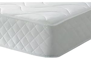 W WILSON BEDS A LUXURY YOU CAN AFFORD Wilson Beds - All White Quilted Memory Foam & Spring Mattress. Medium Soft 3 Depth Options (Basic (6.5" Deep) (3ft Single (90 x 190cm))
