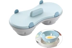 EASYLIFE LIFESTYLE SOLUTIONS Easylife Microwave Egg Poacher (8 x 22 x 10.8cm) Poached Egg Maker, Microwave Egg Poacher 2 Eggs, Poached Egg Maker Microwave, Portable Egg Poacher for Microwave - Fully Guaranteed