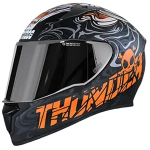 STUDDS Full FACE Helmet Thunder D9 with Mirror Visor MATT Black N10-L