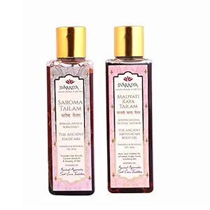 Svarasya Madyati Kaya Tailam For Body & Saroma Tailam For Hair (2 x100 Ml)