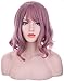 Hxhome Short Curly Wig Sexy Lady Short Bob with Fringe Wave Full Lace With Wig Cap for Women Cosplay Party
