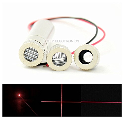 Q-BAIHE Adjusted Red Diode Lasers 650nm 10mw Dot/Line/Cross LED Module w/ Caps & Driver In