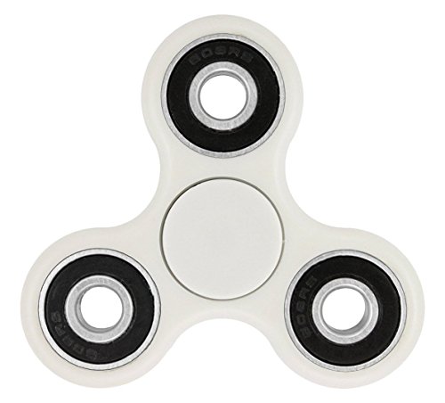 FEESHOW Tri Fidget Hand Finger Spinner Fidget Toy Anxiety Relief Stress Reducer for Kids Adults White One Size