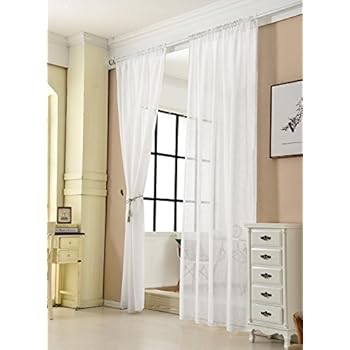 Beautex Vorhang Mit U Band 140x250 Cm Farbe Wahlbar Transparente Krauselband Gardine Dolly Weiss Amazon De Kuche Haushalt