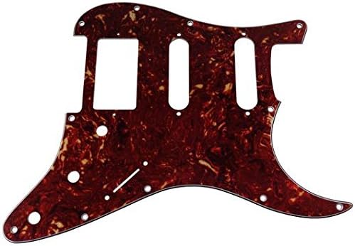 Red tortoise HSS pickguard for USA/Mexican Stratocasters