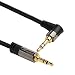 Produktbild KabelDirekt 1m Audio/Stereo- Klinkenkabel/3.5 mm auf 3.5 mm/Nylon/1 x 90 Grad Winkelstecker/– PRO Series