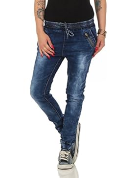 10802 Fashion4Young Damen Jeans Hose Boyfriend Haremsjeans Haremsstyle Röhre Damenjeans pants