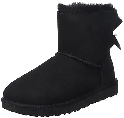 UGG Mini Bailey Bow, De Mouton Pluie Bottes Femme, Noir (Nero), 38 EU