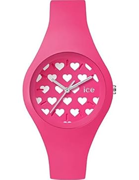 Ice-Watch LO.PK.HE.S.S.16 ICE love Pink Heart Small Uhr Damenuhr Kautschuk Kunststoff 100m Analog pink weiß
