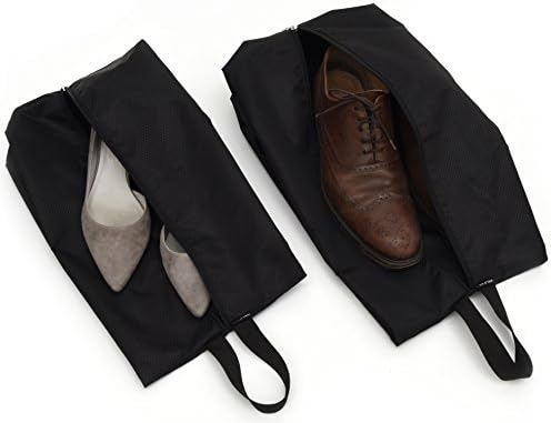 Set of 2 premium shoe bags - two different sizes - high-quality shoe bags / shoe bags made of water-repellent material - for all shoe sizes - shoe bag / bag for sports and travel
