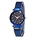 Produktbild ADAHX Ladies Watch, Fashion Women Sky Star Dial Simulated Diamond Wrist Watch for Peferct Gift Simple and Stylish for Waterproof Women Watches,Blue