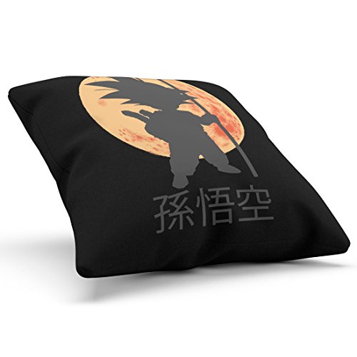 style3 Young Goku Kissen mit Füllung 28 x 28 cm Baumwollbezug, Farbe:Schwarz - 2