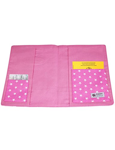 boubalou U-Heft-Hülle Wunschkind „Girly Sternchen“ aus Stoff mit integrierter Impfpasstasche - 2