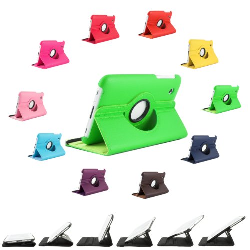 360 ° 7.0 Luxus Tasche SAMSUNG GALAXY TAB 2 7.0 P3100 P3110 Hülle Schutz Etui Tasche Cover Case mit Ständerfunktion (Grün) - 5