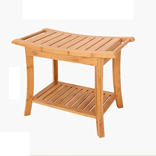 Preisvergleich Produktbild Alpiner Bambusbadezimmerbelegschemel alter Mannbadezimmerschemel kreativer Bambusschemel, kann 100KG tragen