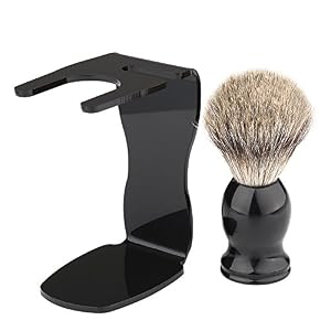 VERY100 4 in 1 Men's Shaving Set Brush + Steel Stand Holder + Safety Razor +Bowl Mug - Image 5