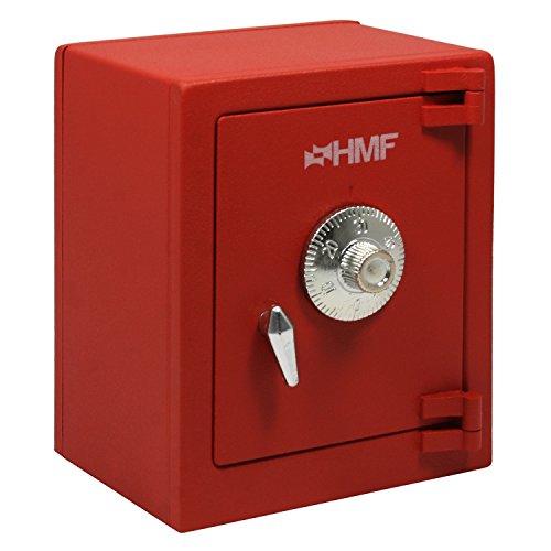 HMF 306-03 Caja fuerte mini con cerradura de combinaci  n 13 5 x 11 x 8 cm  rojo