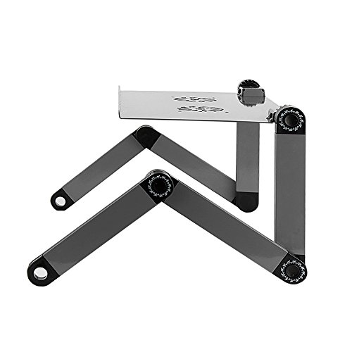 Portable Laptop Tisch Schreibtisch Ergonomische zusammenklappbar Notebook und Laptop Schreibtisch Tablett Ständer grau - 2