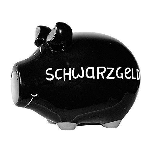 KCG Spardose Schwein Schwarzgeld Keramik 12,5x9 cm