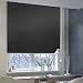 Produktbild Auralum® Thermo-Rollo Thermorollo Verdunkelung mit Klemmträgern Klemmfix ohne Bohren Seitenzug für Fenster 140x175 cm , Schwarz