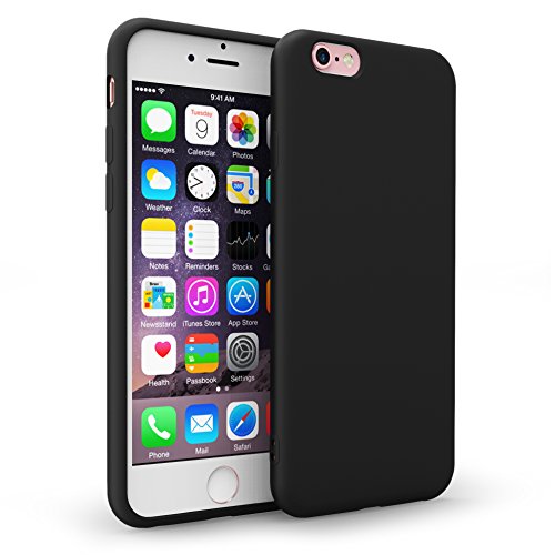 iPhone 6s Case,Splaks [Black] Shock-Absorb Case Cover with Camera Protection, Lightweight Soft Flexible TPU Rubber Anti-Scratch Protective Case For iPhone 6/6S