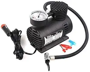 JULU SALES Electric Air Compressor Inflator Pump for car, Bike, tubeless tyre. 12V 300 PSI air Pump for Bicycle, Footbal