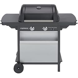 Campingaz Barbecue à Gaz Class 2 LX Vario, 2 Brûleurs, Puissance 7.5kW, Grille et Plancha en Acier Double Emaillage, 2 Tablettes Latérales