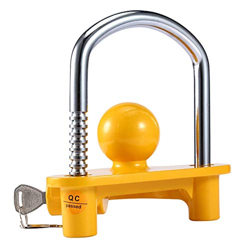 Rimorchio Giunto Serrature, Lucchetto Universale Gancio per Gancio di Traino per rimorchio, antifurto, Regolabile, Resistente