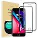 Produktbild Ossky Panzerglas Schutzfolie Full Screen Cover Kompatibel für iPhone 6 / 6s / 7/8 panzerglasfolie 3D Touch kompatibel, 9H Härte, Hüllenfreundlich, HD Ultra Klar, Schutz vor Öl und Kratzer - schwarz