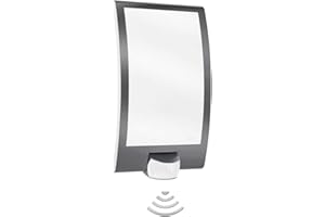 Steinel Applique murale avec détecteur de mouvement L22 gris anthracite - Luminaire extérieur avec capteur de présence portée 10m - Lampe extérieure 60 W
