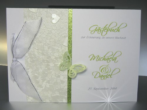 Gästebuch zur Hochzeit + Stammbuch +Tasche im Set 10022 mintgrün - 2