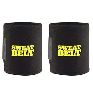 WIB AB Belt Trimmer for Weight Loss Faster,Sweat Enhancer Exercise Workout Belly Belt, Stomach, Low Back, Abdominal Muscle & Back Support,Belly Tummy Yoga Wrap Exercise Body Slim Belt SET OF 2