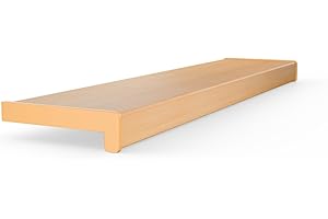 Seiletech.de Banca per finestre in PVC, 20 cm x 150 cm, in faggio, per interni, davanzale interno, al metro, per soggiorno, decorazione in plastica