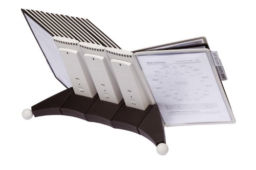 Durable Sherpa Desk Display Unit Complete 30 Index Tabs with 15 Black and 15 Grey Panels Ref 5520/22
