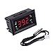 Produktbild Qiman W1218 Digital Thermostat DC12V Temperaturregler Für Inkubator w / Probe Rot