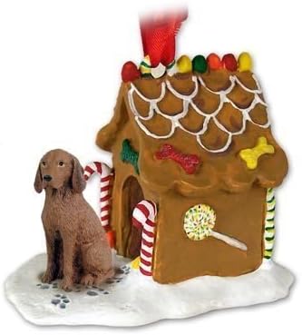 VIZSLA Hungarian Dog GINGERBREAD HOUSE Christmas Ornament NEW 97 by Eyedeal Figurines