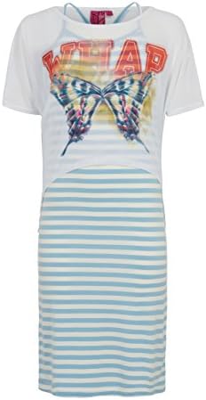 Million X Girls Set Dress With Shirt 16 yrs/176 cm (Brand Size: 176), Sky Blue