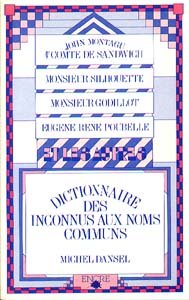 Dictionnaire des inconnus aux noms communs